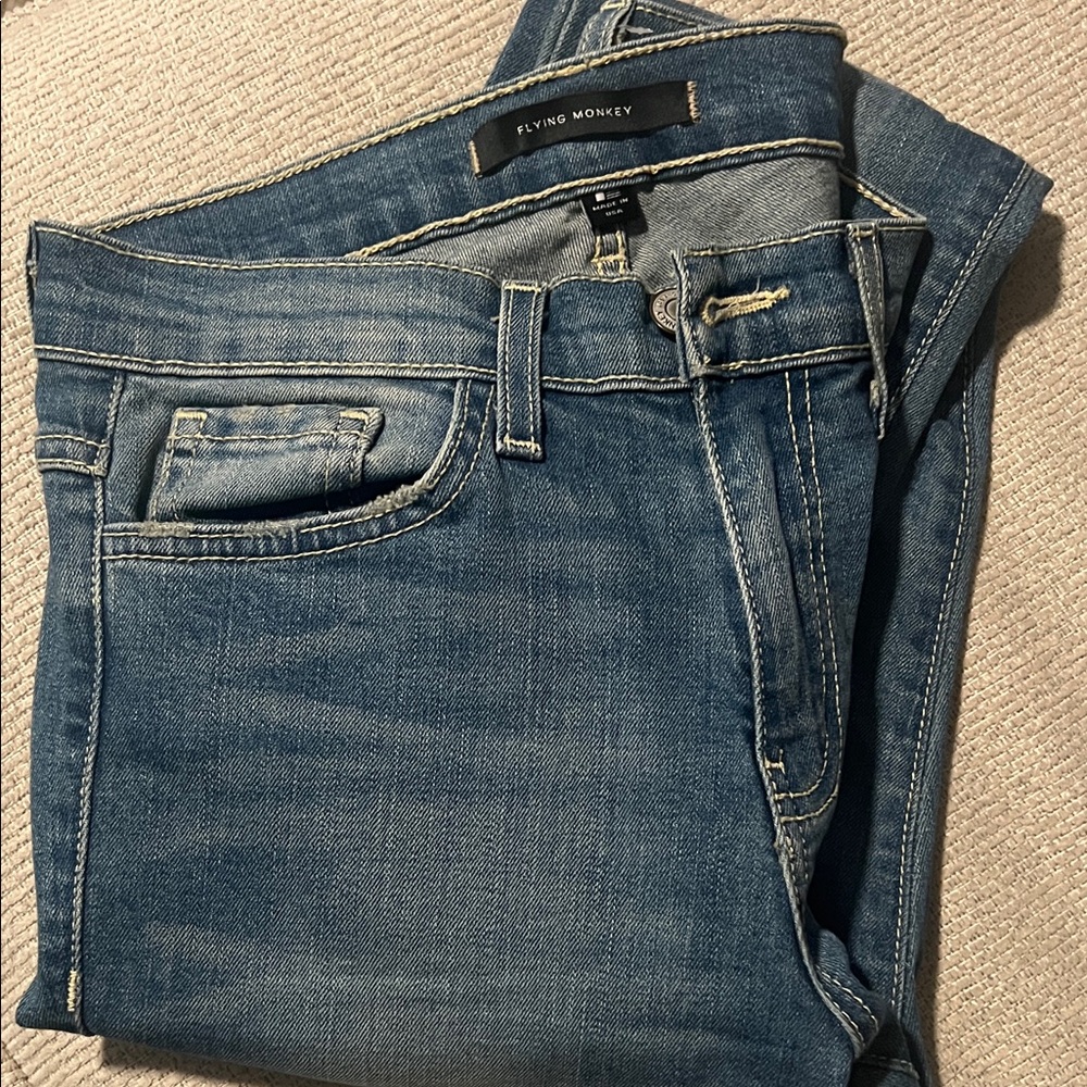 Flying Monkey Denim Pants in Classic Blue